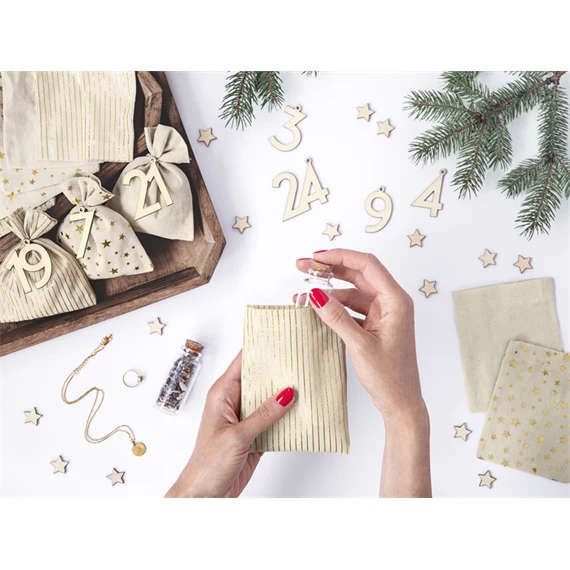 Adventi naptár zsákok, mix 10x13 cm