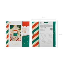 Ajándékdoboz mikulás 6x22,5x15 cm mix