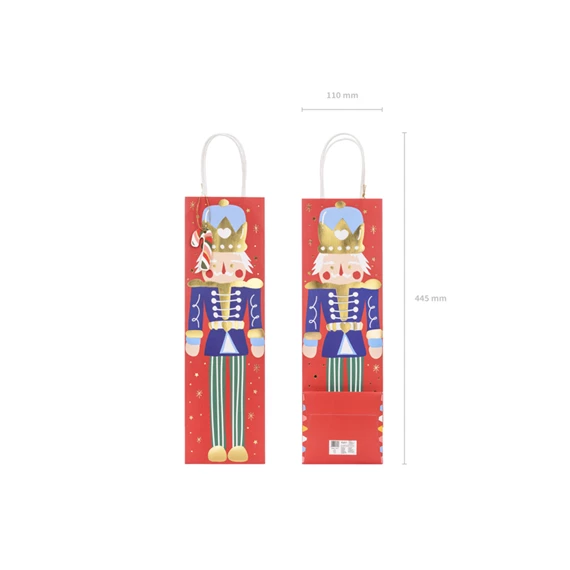 Ajándéktasak diótörő, vegyes, 11x36x10 cm