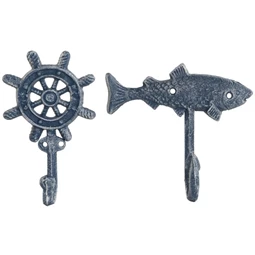 Akasztó falra hal, kormány 9,5x4x16,5 cm 2 féle