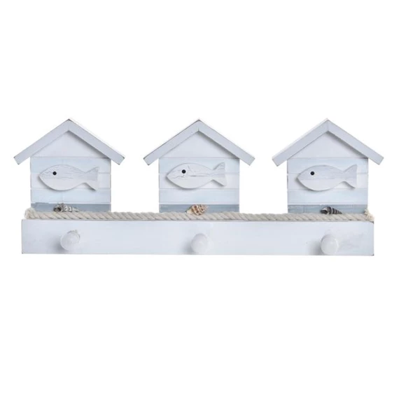 Akasztó falra kötéllel házak 36x5x13 cm