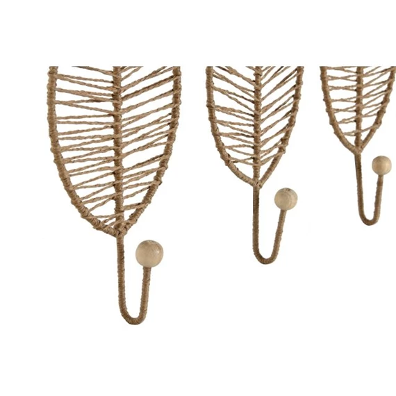 Akasztó szett falra, levél 12x4x26 cm S/3