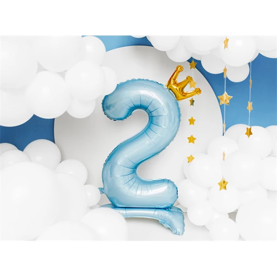 Lufi 2-es szám álló fólia 84 cm égkék