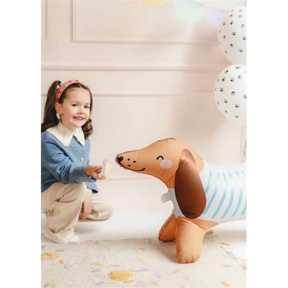 Álló fólia lufi tacskó 89x58 cm mix