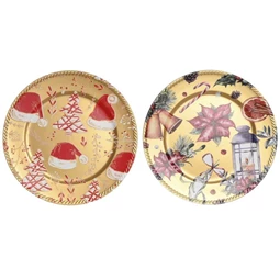 Asztali dekoráció tányér 33x33x2 cm 2 féle