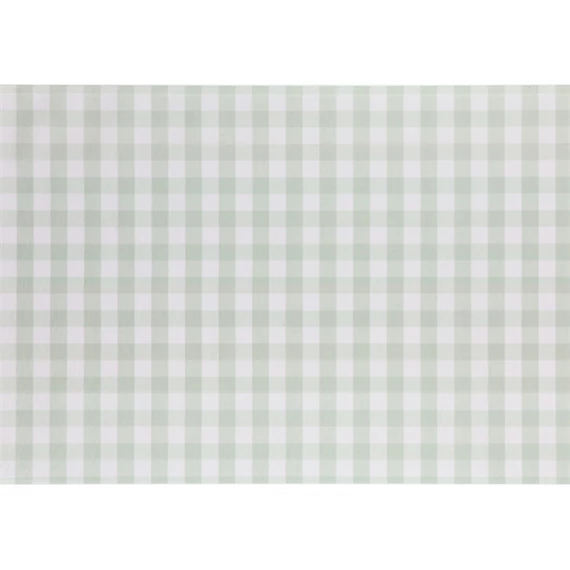 Asztali futó rács mintával, zsálya, 40x500 cm