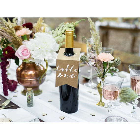 Asztalszámok - palackakasztók 8x18,5 cm S/10