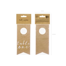 Asztalszámok - palackakasztók 8x18,5 cm S/10