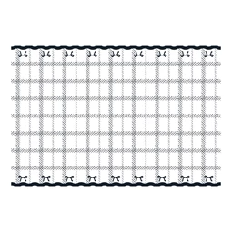 Asztalterítő masnikkal, kockás 180x120 cm színkeverék