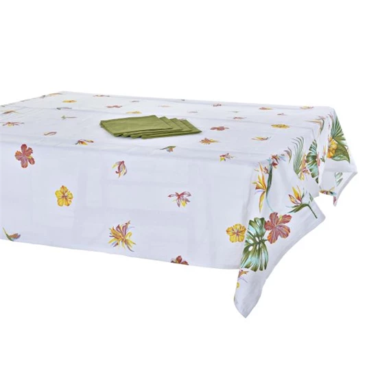 Asztalterítő szett trópusi mintás 150x150x0,5 cm S/5