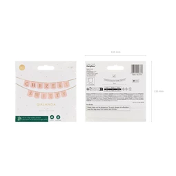 Banner Chrzest Święty 2 m világos rózsaszín