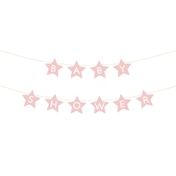 Banner baby shower 290x16,5 cm világos rózsaszín