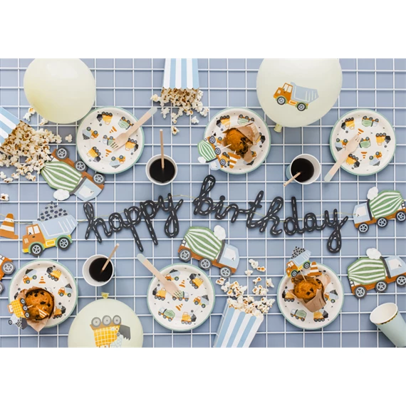 Banner boldog születésnapot építőjárművek 2 m