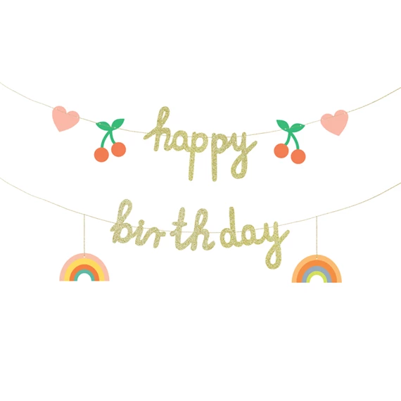 Banner happy birthday mix 100x18 cm