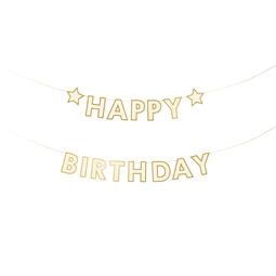 Banner happy birthday mix 220x14,5 cm
