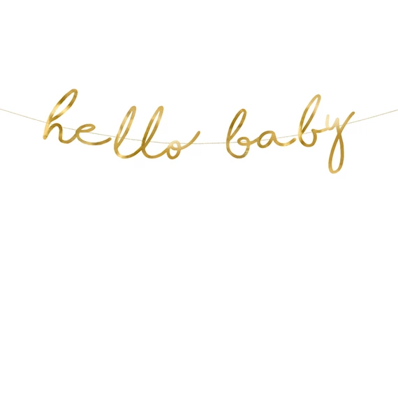 Banner kis csillag - hello baby 18x70 cm