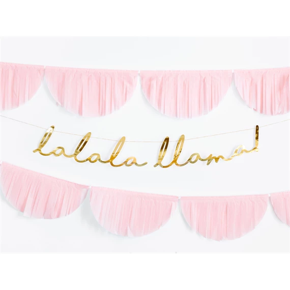 Banner láma - Lalala láma, arany, 12.5x82 cm