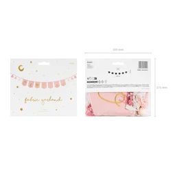 Banner oh baby bojtokkal 2,5 m világos rózsaszín