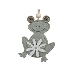 Béka virággal, akasztós 7,5x10,5 cm S/4