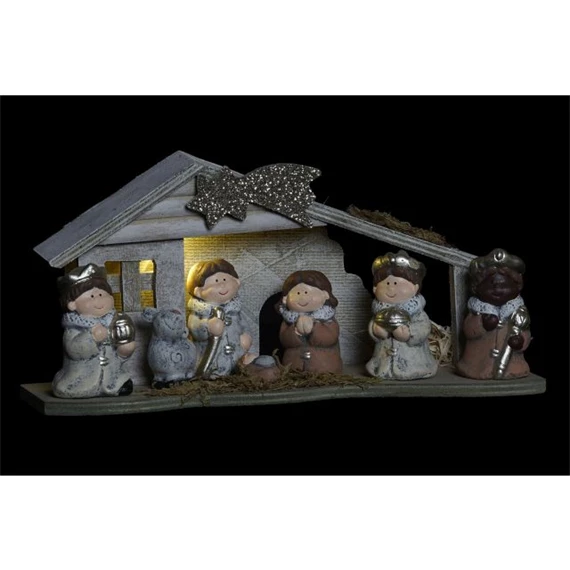 Betlehem LED-es 30x10x15 cm