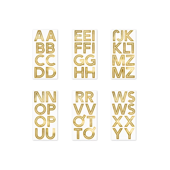 Betű matrica 4 cm arany S/6