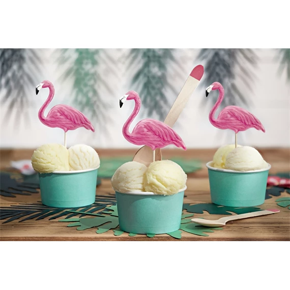 Betűző flamingós papír 15-23,5cm rózsaszín S/6