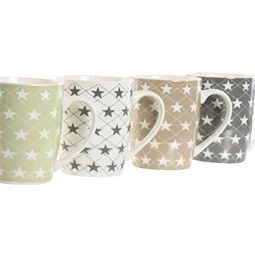 Bögre csillagos 340 ml 12x8,5x10,3 cm 3 féle