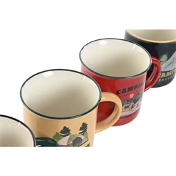 Bögre kemping 340 ml 12,5x9x9 cm 4 féle