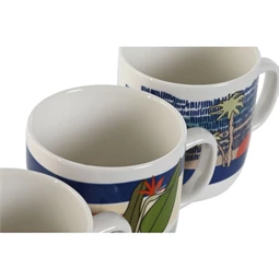 Bögre növénnyel 380 ml 12x8,5x10 cm 3 féle