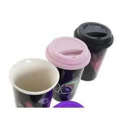 Bögre pávás 9,7x9,7x14 cm 400 ml 3 féle