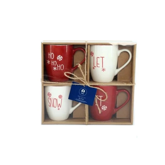 Bögre szett 12x8x10 cm 360 ml S/4