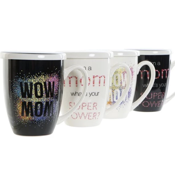 Bögre teás MOM 12x9x11 cm 4 féle 380 ml