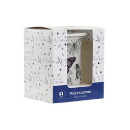 Bögre teás, pillangós 11x8,5x11 cm 280 ml 2 féle