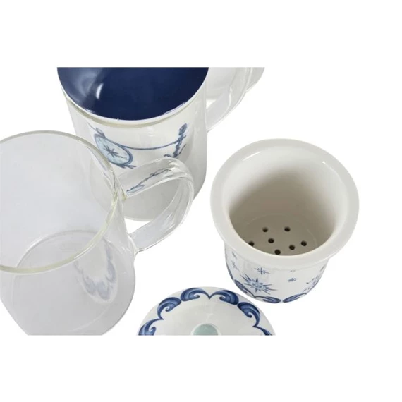 Bögre teás 12x8x14,5 cm 300 ml 3 féle