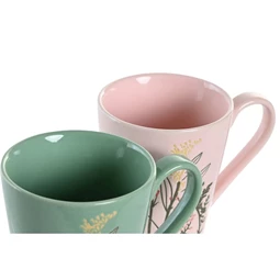 Bögre virágos 13x9,5x11 cm 350 ml 2 féle