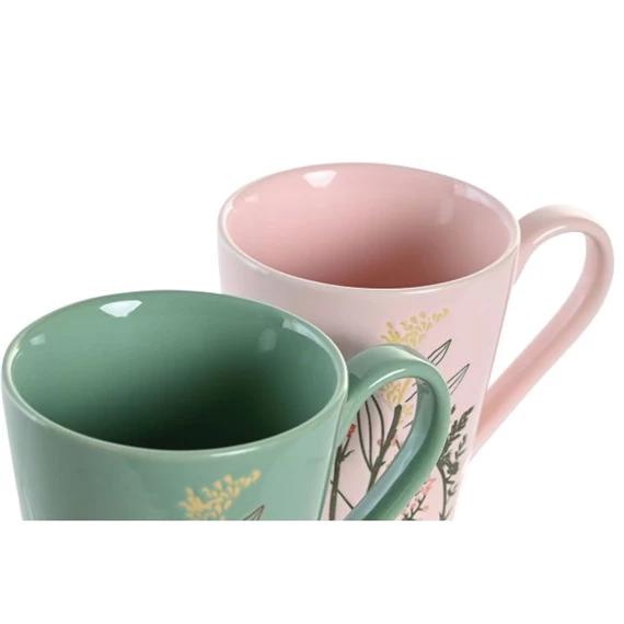 Bögre virágos 13x9,5x11 cm 350 ml 2 féle