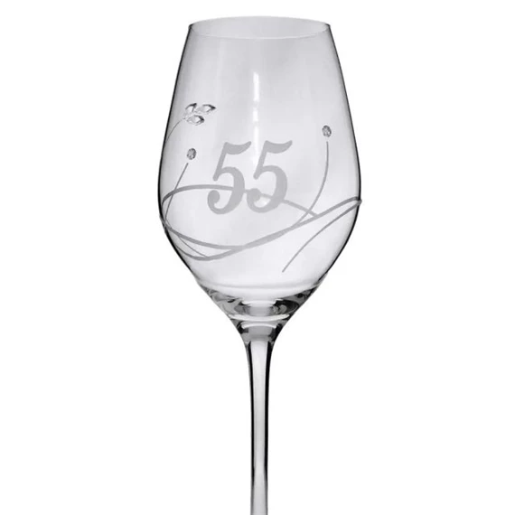 Boros pohár Swarovski kristállyal 360 ml 22,5x8 cm