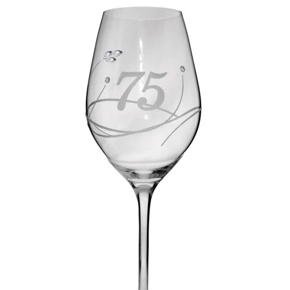 Boros pohár Swarovski kristállyal 360 ml 22,5x8 cm