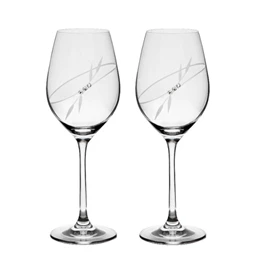 Boros pohár Swarovski kristállyal 360 ml 22,5x8 cm S/2