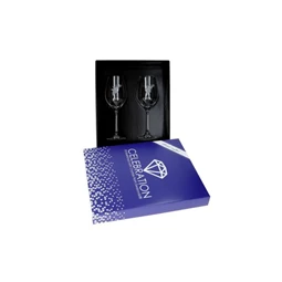 Boros pohár Swarovski kristállyal 360 ml 22,5x8 cm S/2