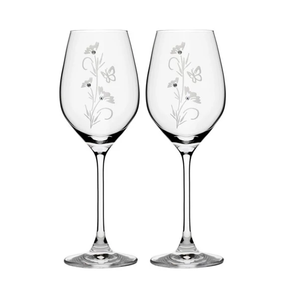 Boros pohár Swarovski kristállyal 470 ml 24x9,3 cm S/2