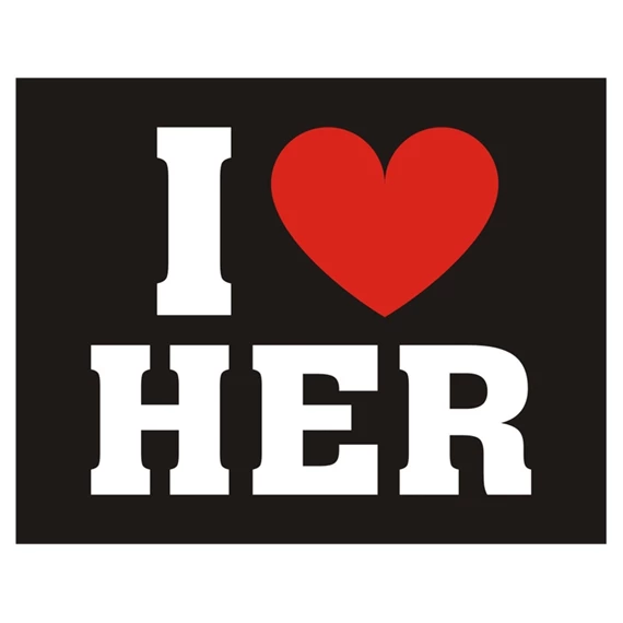 Cipőmatrica I love her papír S/2