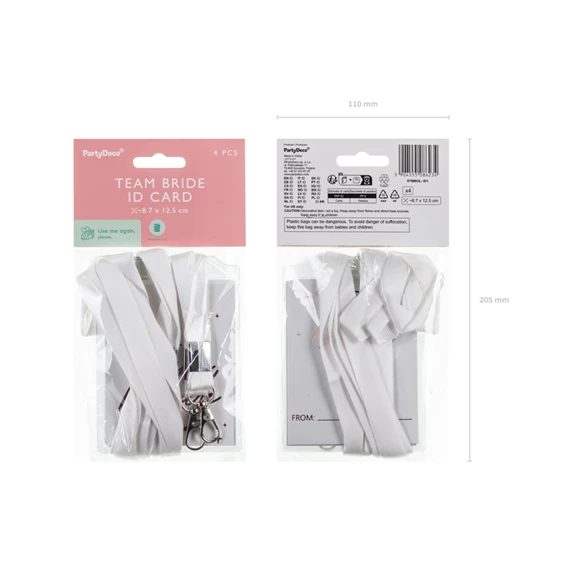 Csapat menyasszony kitűző 8,7x12,5 cm S/4