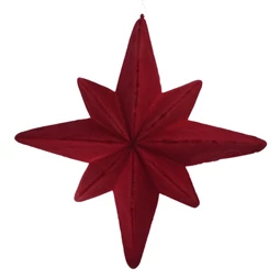Csillag 8 ágú flokkolt, akasztós 48 cm