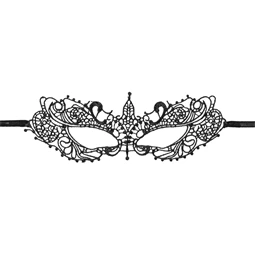 Csipke karneváli maszk fekete 20x7,3 cm