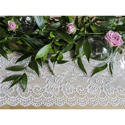 Csipke törtfehér 0,15 x 9 m