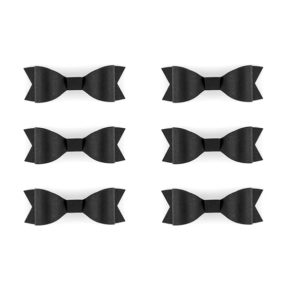 Csokornyakkendő papír 8x2,6 cm fekete S/6