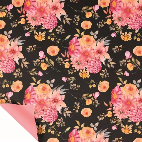 Csomagoló fólia virág mintával 0,8x20 m