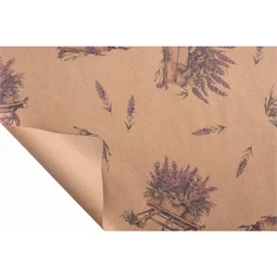 Csomagolópapír levendula mintával, vízálló 0,8x40 m