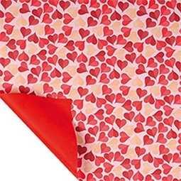 Csomagolópapír szív mintával, vízálló 0,8x20 m